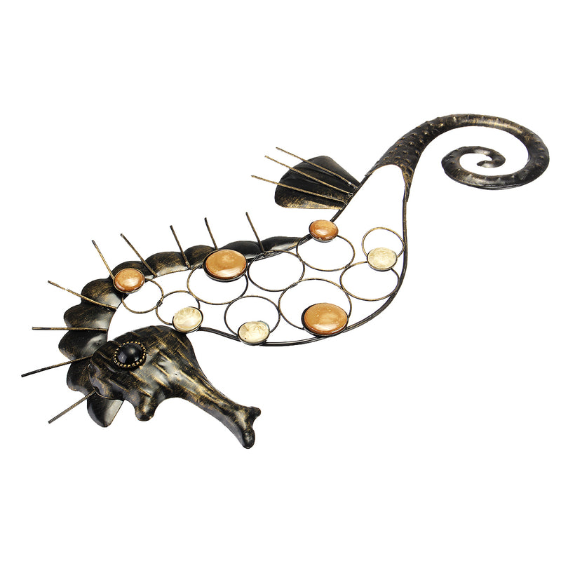Hippocampus Iron Metal Craft Garden Hanging Wall Art Ornament Home Decorations