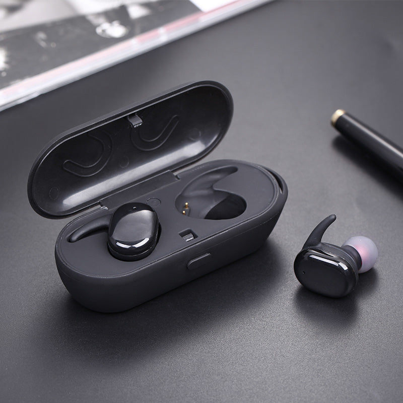 [True Wireless] Mini TWS Dual bluetooth Earphones Waterproof Stereo Headphones with Charging Box