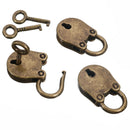 3pcs Old Vintage Antique Style Mini Padlock Lock with Keys
