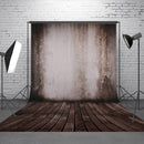 5x7FT Nanometer Retro Wall Wood Floor Photography Backdrop Background Studio Prop