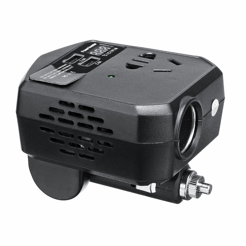 200W 12V/24V To 220V Auto Power Inverter 2 USB 2 Universal Socket Modified Sine Wave Converter
