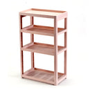 3/4 Layers Multi-use Storage Shelf Simple Floor Standing Storage Rack Living Room Bathroom Kitchen Rack Bookshelf Display Stand Compartment Shelf