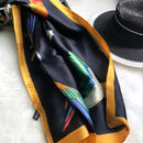 Lady Silk Scarves Imitation Satin Women Parrot Printed Beach Towel Sunscreen Scarf