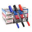 Deli 6824 12 Pcs/box Double-head Marker Pens Dual Head Marker Pen Hand-painted Artist Marking Pens Gifts for Kids Childrens