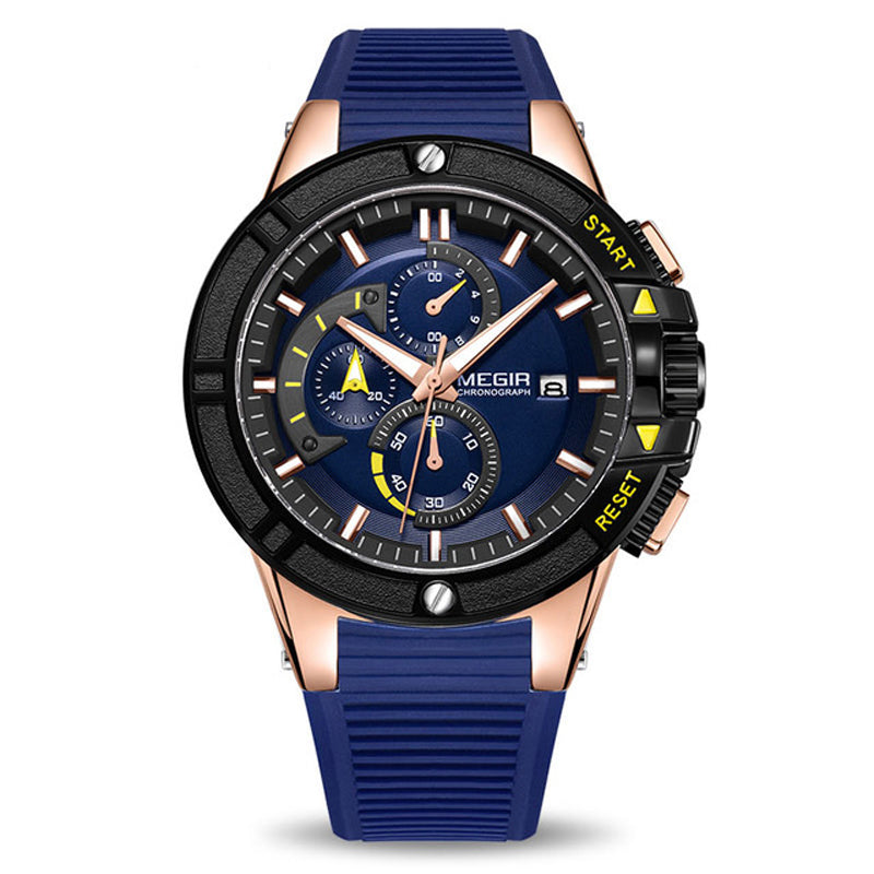 MEGIR 2095 Fashion Men Watch Chronograph Waterproof Luminous Display Sport Quartz Watch