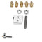 MK8 Aluminum Heating Block + 1.75mm 0.2/0.3/0.4/0.5/0.8mm Nozzle + M6*30mm Throat Kit For 3D Printer