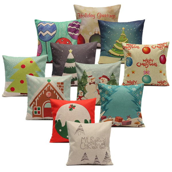 Christmas Candy Series Pillow Cases Home Sofa Square Cushion Cover