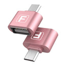 FANBIYA Aluminum Alloy Micro Usb to USB2.0 OTG Adapter for Samsung HUAWEI Xiaomi