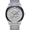 BAGARI 8009P Fashion Leather Strap Men Date Display Quartz Watch