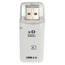 USB 2.0 High Speed xD Memory Card Reader Adapter White for Olympus Fuji xD Pictu