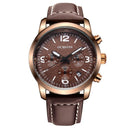 OCHSTIN 6047G Fashion Men Quartz Watch Luxury Luminous Pointers Leather Straps Sport Watch
