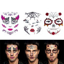 6pcs/set Halloween Costume Cosplay Party Makeup Face Eye Terror Temporary Tattoo Sticker Waterproof