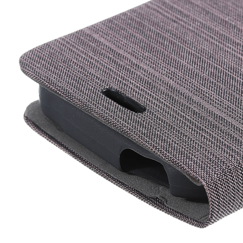 For Doogee S40 Case Bakeey Flip Foldable Canvas PU Leather Full Body Protective Case with Card Slot