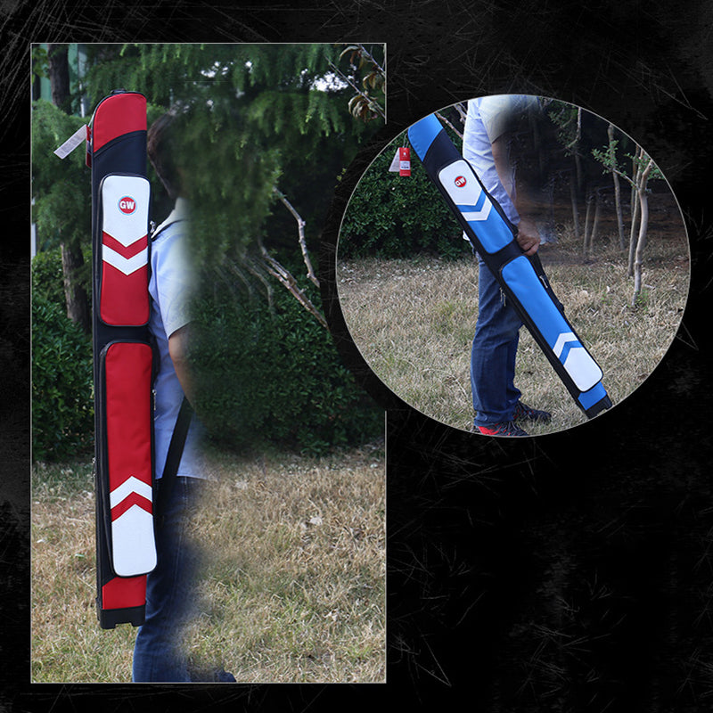 GW 1.25M PU Oxford Fishing Rod Bag Outdoor Portable Large Capacity Waterproof Multifunction Fishing Bag-Blue/Red