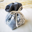 Pearl Yarn Cotton Drawstring Double Embroidery Gift Jewelry Bunch Bag Wedding Decor Supplies