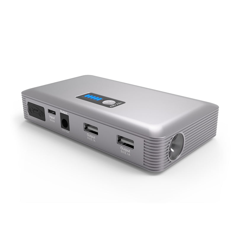 JX36 Display 98600mAh 12V Car Jump Starter Portable USB Emergency Power Bank Battery Booster Clamp 1000A DC Port Silver
