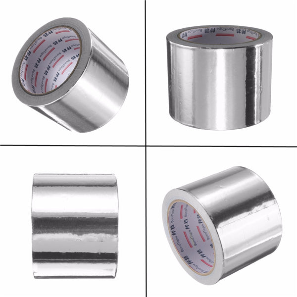 80mm Silver Aluminum Foil Adhesive Seal Ring Heating Roll Tape 25M
