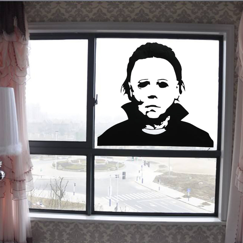 Halloween Decoration Removable Glass Window Wall Stickers Creepy Terror Black Decor Sticker