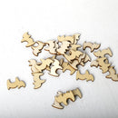 Loskii JM01543 150PCS Blank Wood Halloween Party Owl Skull Bat Pumpkin Cat Spider Halloween Decorations