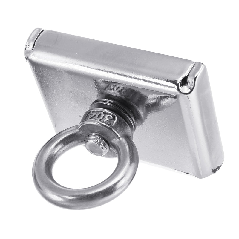 300KG D75 Super Fishing Recovery Block 304 Magnet Eyebolt Ring Metal with 10M Rope