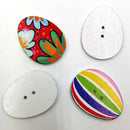 Wooden Buttons Easter Eggs Mixed 2 Holes Buttons for Sewing Scrapbooking Crafts DIY