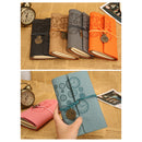 A6 Engraved Leather Journal Notebook Diary Retro Vintage Blank Memo