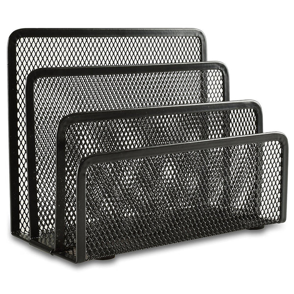 Black Mesh File Holder Letter Sorter Document Tray Office Desktop File Organizer Holder