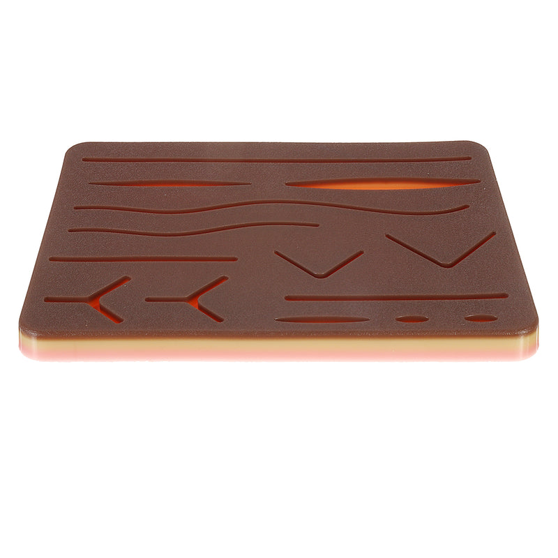 3D Silicone Human Traumatic Skin Model Mould Portable Suturing Practice Training Pad for Medical Student with 1 Pair Gloves