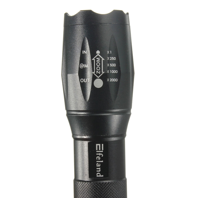 Tactical 90000LM T6 LED Flashlight Zoomable Torch Lamp 18650 Batt Charger Kit Set