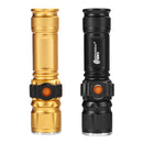 T6 USB Rechargeable LED Flashlight 10X Telescopic zoom Power Work Spot Light Lamp