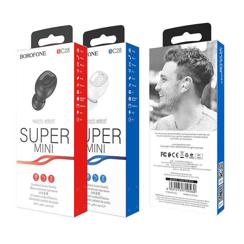BOROFONE BC28 Mini Wireless bluetooth 5.0 In-ear Earphone Headphone with Mic