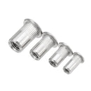 Suleve MXSR1 50Pcs Thread Rivet Nut 304 Stainless Steel Riveter Rivnut Insert Nutsert M3/M4/M5/M6
