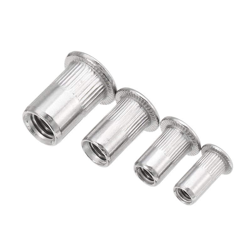 Suleve MXSR1 50Pcs Thread Rivet Nut 304 Stainless Steel Riveter Rivnut Insert Nutsert M3/M4/M5/M6