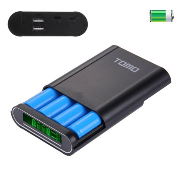 TOMO T4 4pcs 18650 Batteries Charging Station Power Bank Case Diy Box