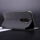 Bakeey Flip Shockproof Fabric Soft Silicone Edge Full Body Protective Case For Xiaomi Pocophone F1
