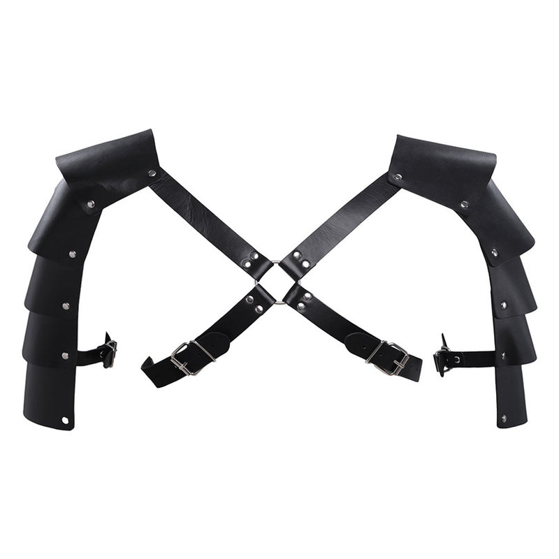 Tactical Leather Vest Adjustable Body Chest Harness Men Outdoor Hunting Belt Shoulder Tights