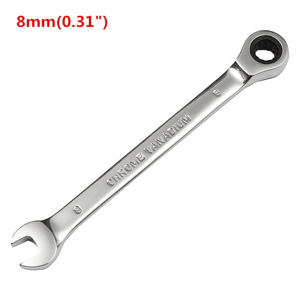 Raitool HT01 Chrome Vanadium Steel Metric Ratchet Spanner Gear Wrench Fixed Head 6-32mm