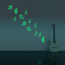 Honana DX-164 12Pcs Fluorescent Glow Musical Note Wall Sticker Home Bedroom Decor
