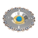 Drillpro Upgrade 4 Inch Titanium Coated Grinder Chain Disc 22 Tooth Wood Carving Disc with Extra Chain For 100/115 Angle Grinder
