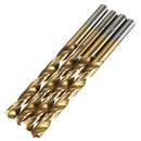 99pcs 1.5mm - 10mm Titanium Coated High Speed Steel Drill Bit Set Manual Twist Drill Bits