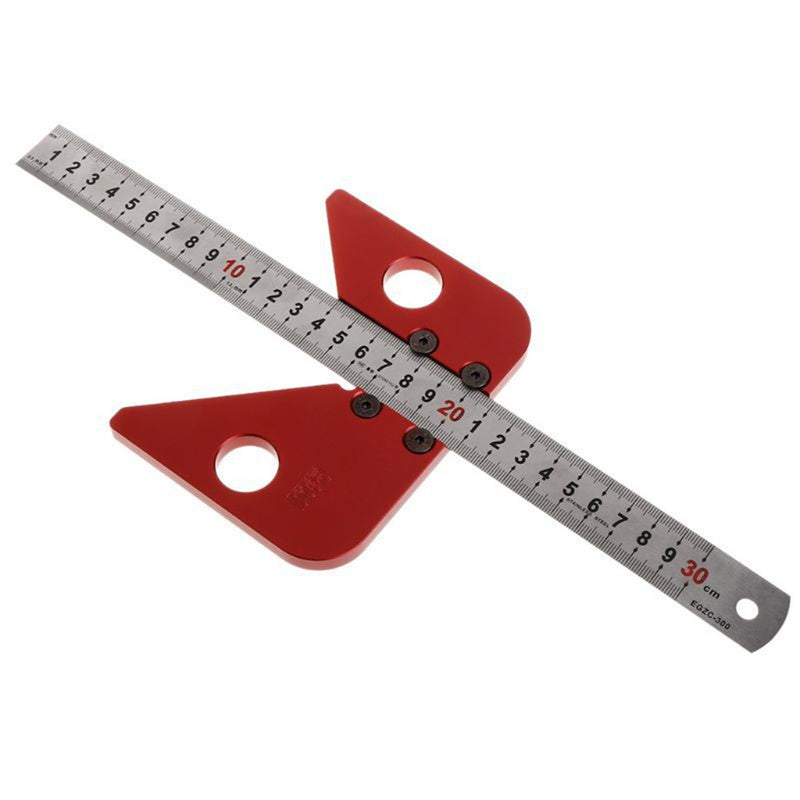 Woodworking Center Scriber 45 Degrees Angle Line Caliber Ruler Wood Measuring Scribe Tool
