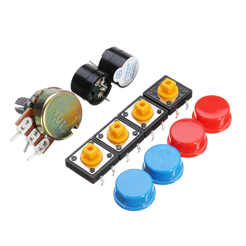 Geekcreit Electronic Components Base Starter Kits With Breadboard Resistor Capacitor LED Jumper Cable With Plastic Box Package For Geekcreit Arduino - products that work with official Arduino boards