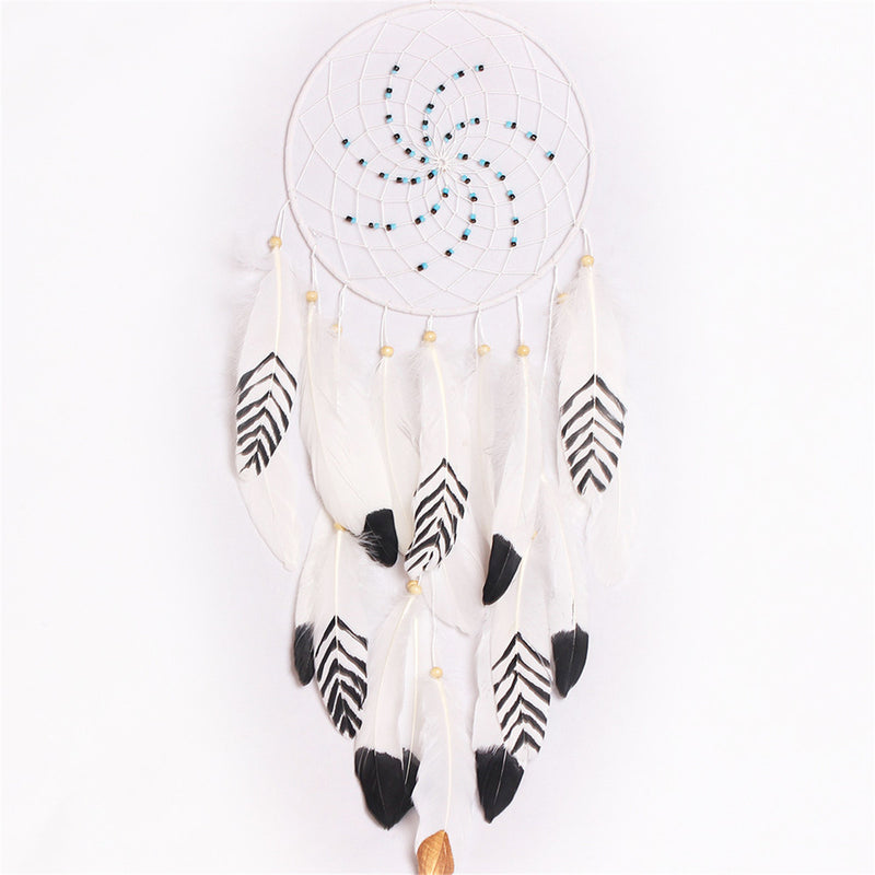 Dreamer White Retro Handmade Indian Dream Catcher Tribal Wall Hanging Decor Ornaments