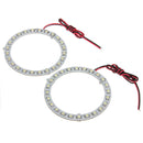 Pair 80mm 12V White Angel Eyes Lights Headlight for BMW 24SMD LED Ring Car Light