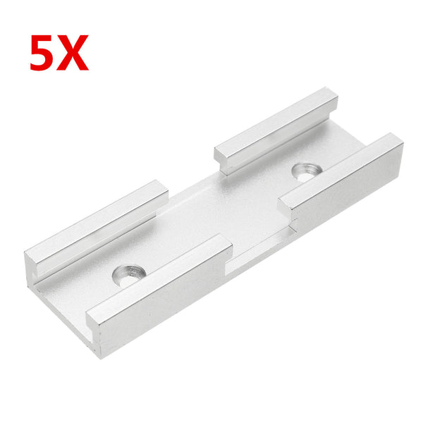 5pcs 80mm T-track Connector T-slot Miter Track Jig Fixture Slot Connector For Router Table