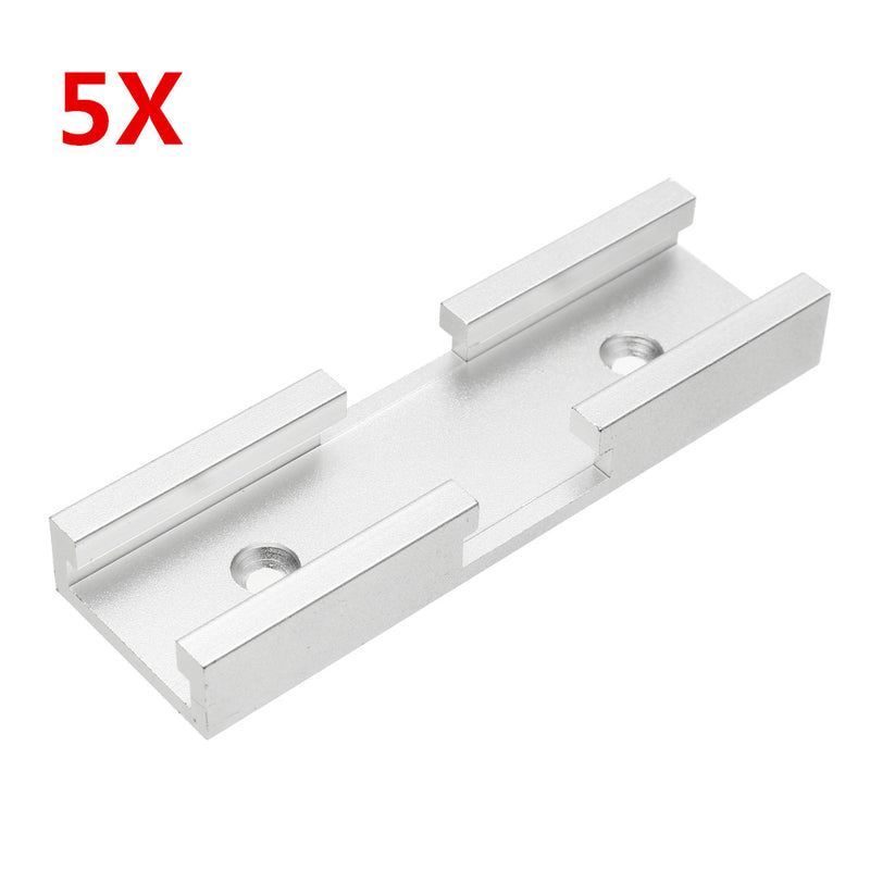 5pcs 80mm T-track Connector T-slot Miter Track Jig Fixture Slot Connector For Router Table