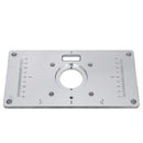 Aluminum Router Table Insert Plate With Rings and Screws for 62x70mm Woodworking Benches