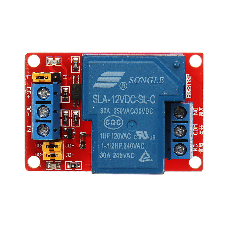 BESTEP 1 Channel 12V Relay Module 30A With Optocoupler Isolation Support High And Low Level Trigger