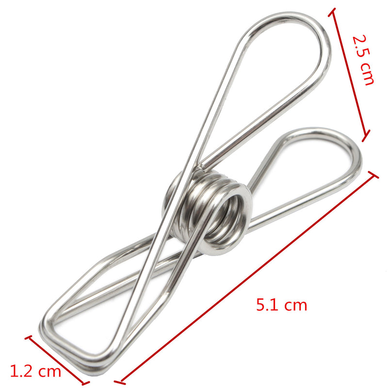 Suleve SSCH01 20Pcs Stainless Steel Clothes Pegs Metal Clips Hanger for Socks Underwear Towel Sheet