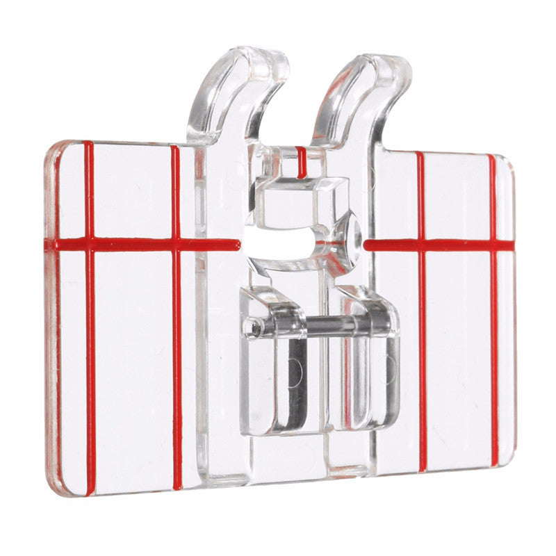 Sewing Machine Parallel Stitch Sewing Tool Simple Mini Clear Plastic Parallel Stitch Foot Presser fo